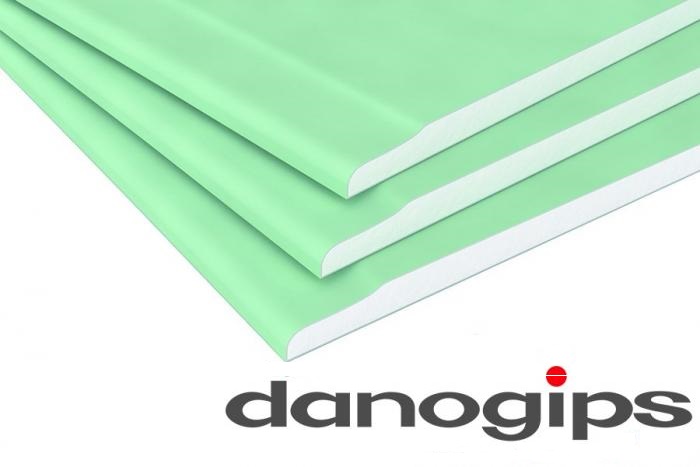 Гипсокартон Danogips потолоч. влагостойкий 2500x1200x9.5 мм.